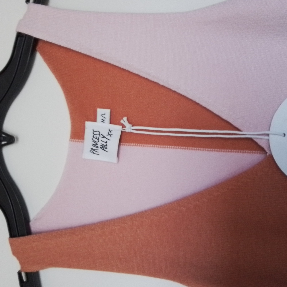 Princess Polly Sienna Mini Dress in Pink/Orange Size M/L - Picture 3 of 7